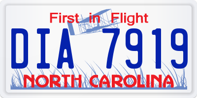 NC license plate DIA7919