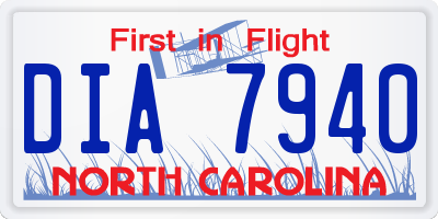 NC license plate DIA7940