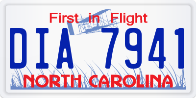 NC license plate DIA7941