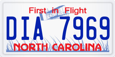 NC license plate DIA7969