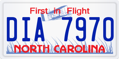 NC license plate DIA7970