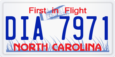 NC license plate DIA7971