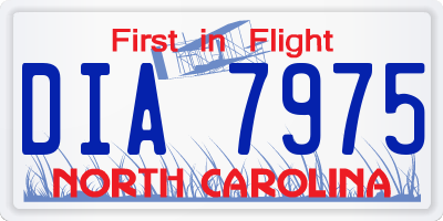 NC license plate DIA7975