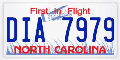NC license plate DIA7979