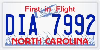 NC license plate DIA7992