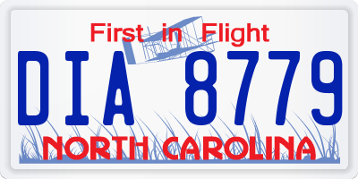NC license plate DIA8779
