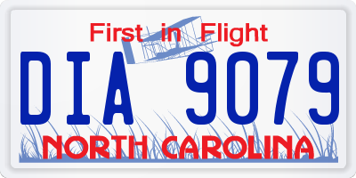 NC license plate DIA9079