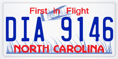 NC license plate DIA9146