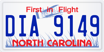 NC license plate DIA9149