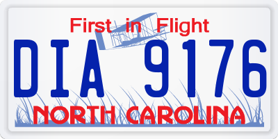 NC license plate DIA9176