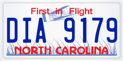 NC license plate DIA9179