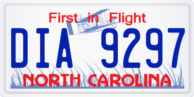 NC license plate DIA9297