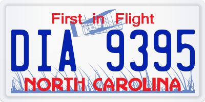 NC license plate DIA9395
