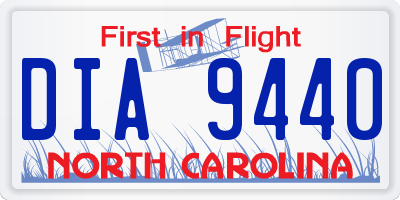 NC license plate DIA9440