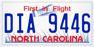 NC license plate DIA9446