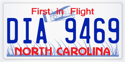 NC license plate DIA9469