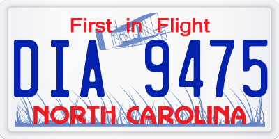 NC license plate DIA9475