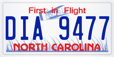 NC license plate DIA9477