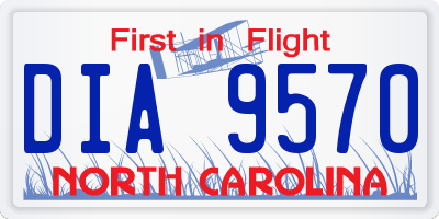 NC license plate DIA9570