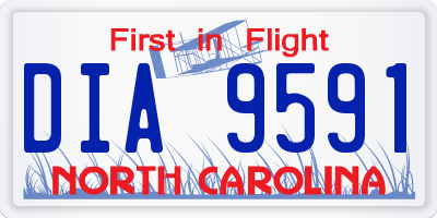 NC license plate DIA9591