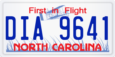 NC license plate DIA9641