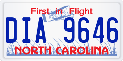 NC license plate DIA9646