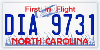 NC license plate DIA9731