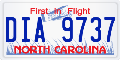 NC license plate DIA9737