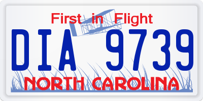 NC license plate DIA9739