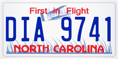 NC license plate DIA9741