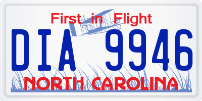 NC license plate DIA9946