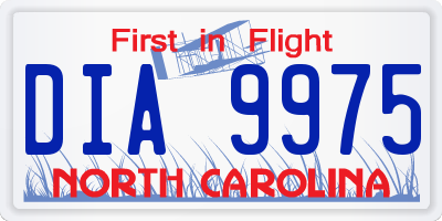 NC license plate DIA9975
