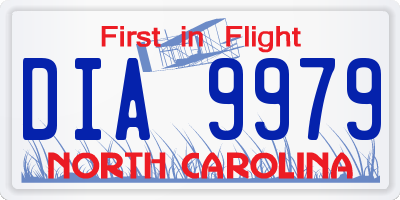 NC license plate DIA9979