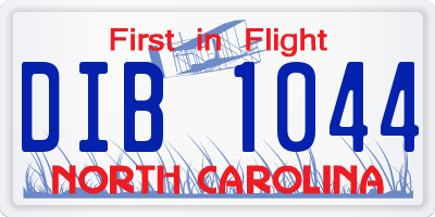 NC license plate DIB1044