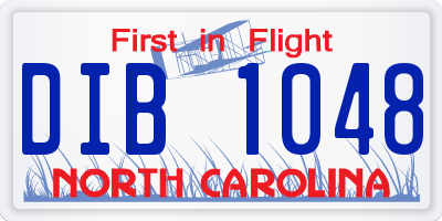 NC license plate DIB1048