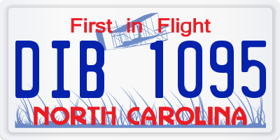 NC license plate DIB1095