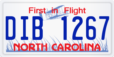 NC license plate DIB1267
