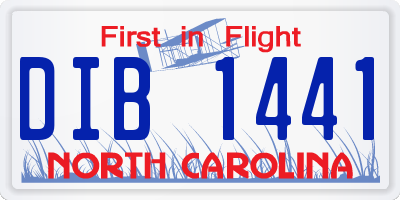 NC license plate DIB1441