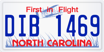 NC license plate DIB1469