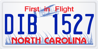 NC license plate DIB1527