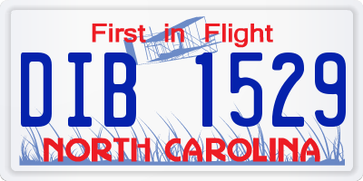 NC license plate DIB1529
