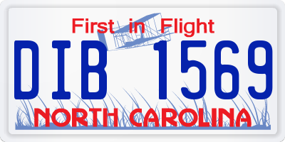 NC license plate DIB1569