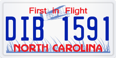 NC license plate DIB1591
