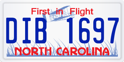 NC license plate DIB1697
