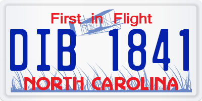 NC license plate DIB1841