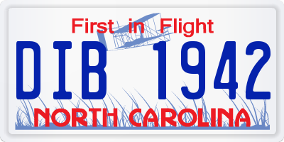 NC license plate DIB1942