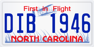 NC license plate DIB1946