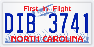 NC license plate DIB3741