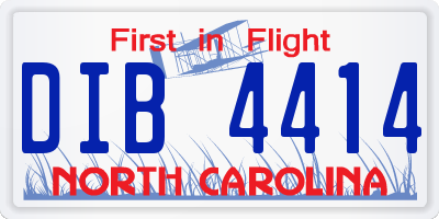 NC license plate DIB4414