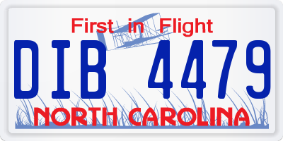 NC license plate DIB4479